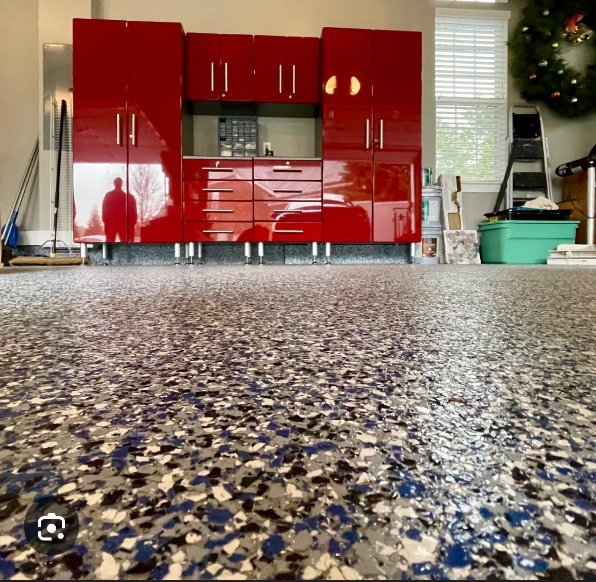 Professional floor coating installation